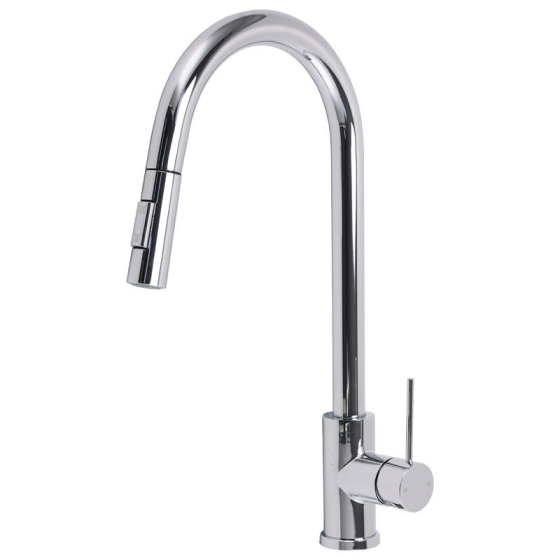 KRD519.CR chrome finish pull-down kitchen mixer tap