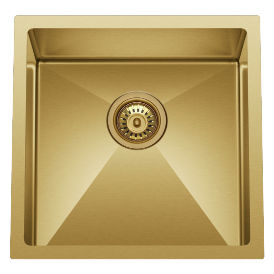 BC-G5545 Stainless Steel Single Sink 550mm x 450mm x 230mm - Brushed Brass Gold   ( Grid inculd)