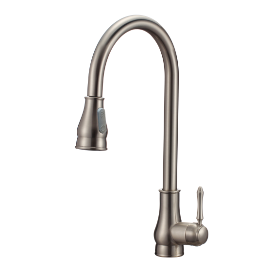 BC-6005 Brushed Nickel Pull-Out Spray Kitchen Mixer Tap