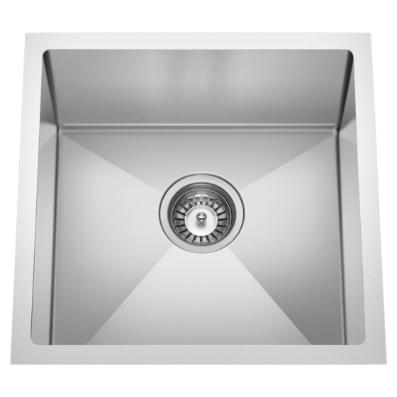 BC-4545 Stainless Steel Single sink 550 x 450 x 230mm - Brushed Nickel