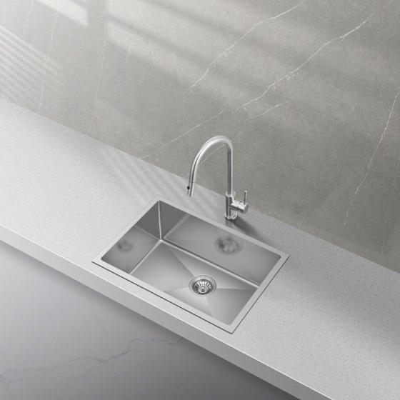 BC-4545 Stainless Steel Single sink 550 x 450 x 230mm - Brushed Nickel